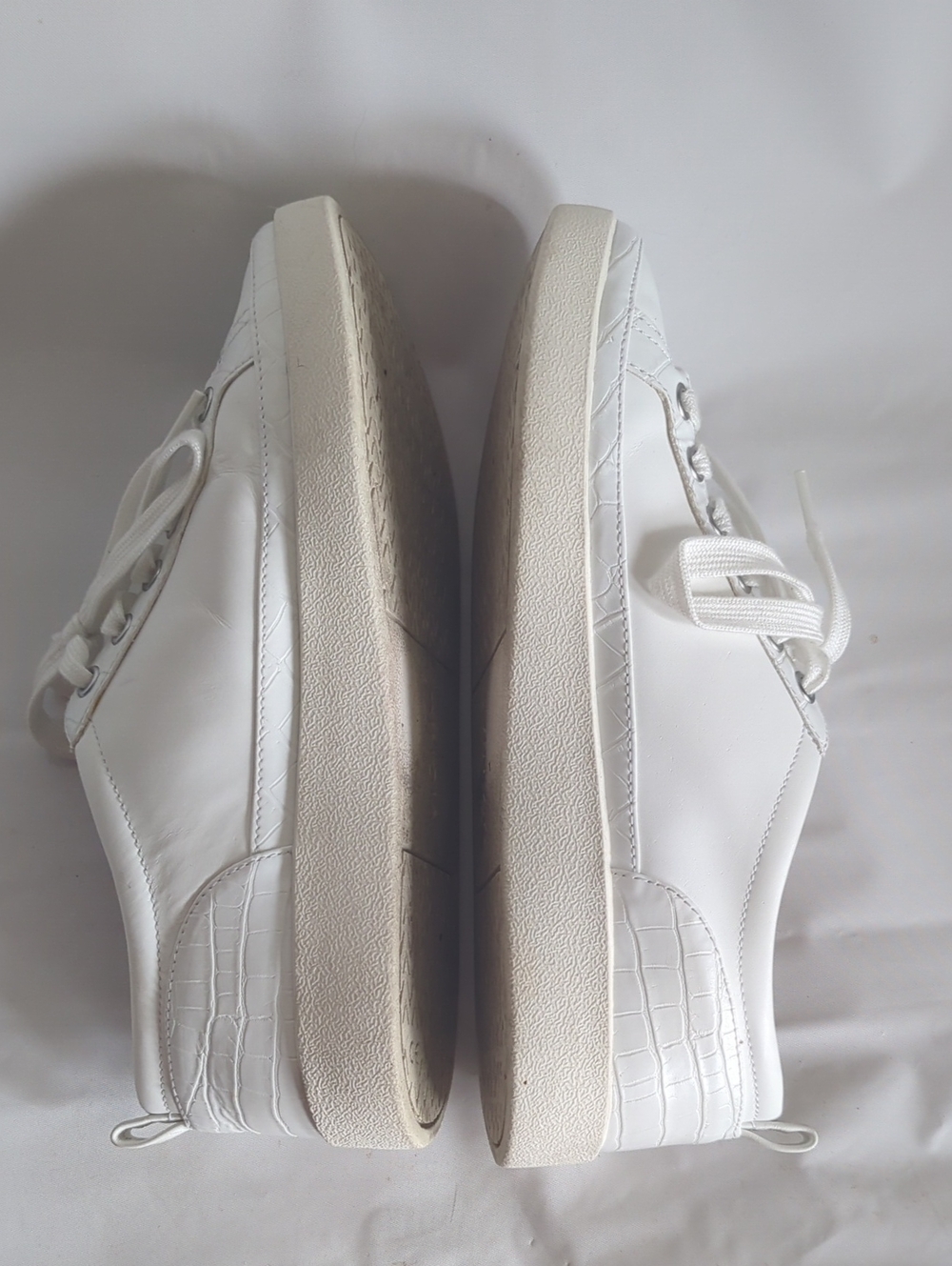 Vionic Women's Sneaker Winny Leather Crocodile Quiet Luxury Neutral Classic Sz 8 - Picture 3 of 13
